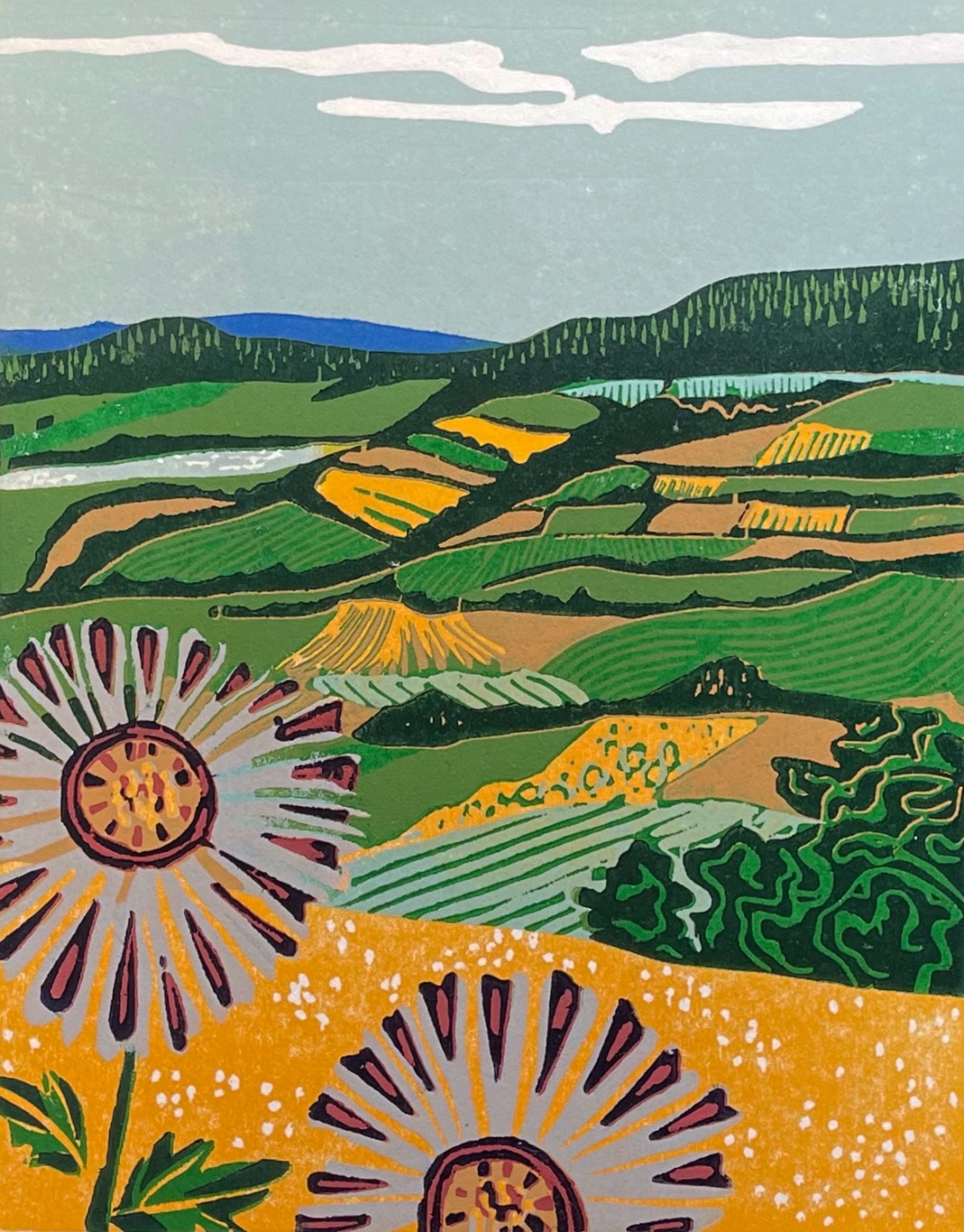 Bohemia — relief print by Kate Goetz