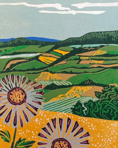 Bohemia — relief print by Kate Goetz