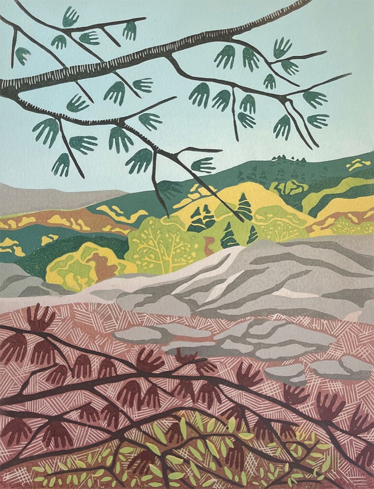 Take a Picture For Me — relief print by Kate Goetz